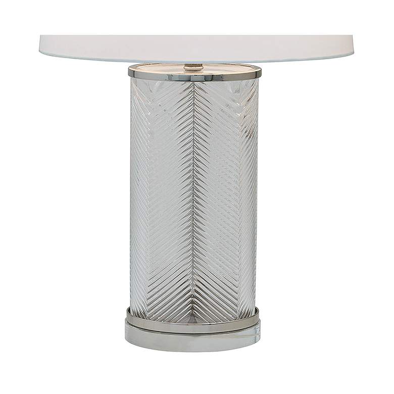 Image 3 Port 68 Westwood Herringbone Glass and Nickel Table Lamp more views