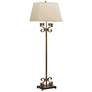 Port 68 Whitney 60" Aged Brass Greek Key Metal Stem Floor Lamp