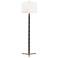 Port 68 Wilmette 64" Black and Aged Brass Metal Floor Lamp