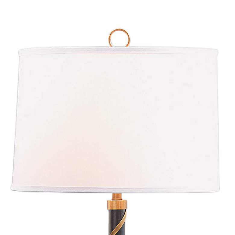 Image 2 Port 68 Wilmette 64" Black and Aged Brass Metal Floor Lamp more views