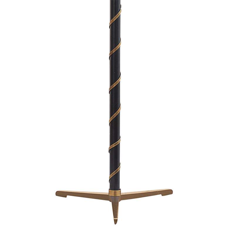 Image 3 Port 68 Wilmette 64" Black and Aged Brass Metal Floor Lamp more views