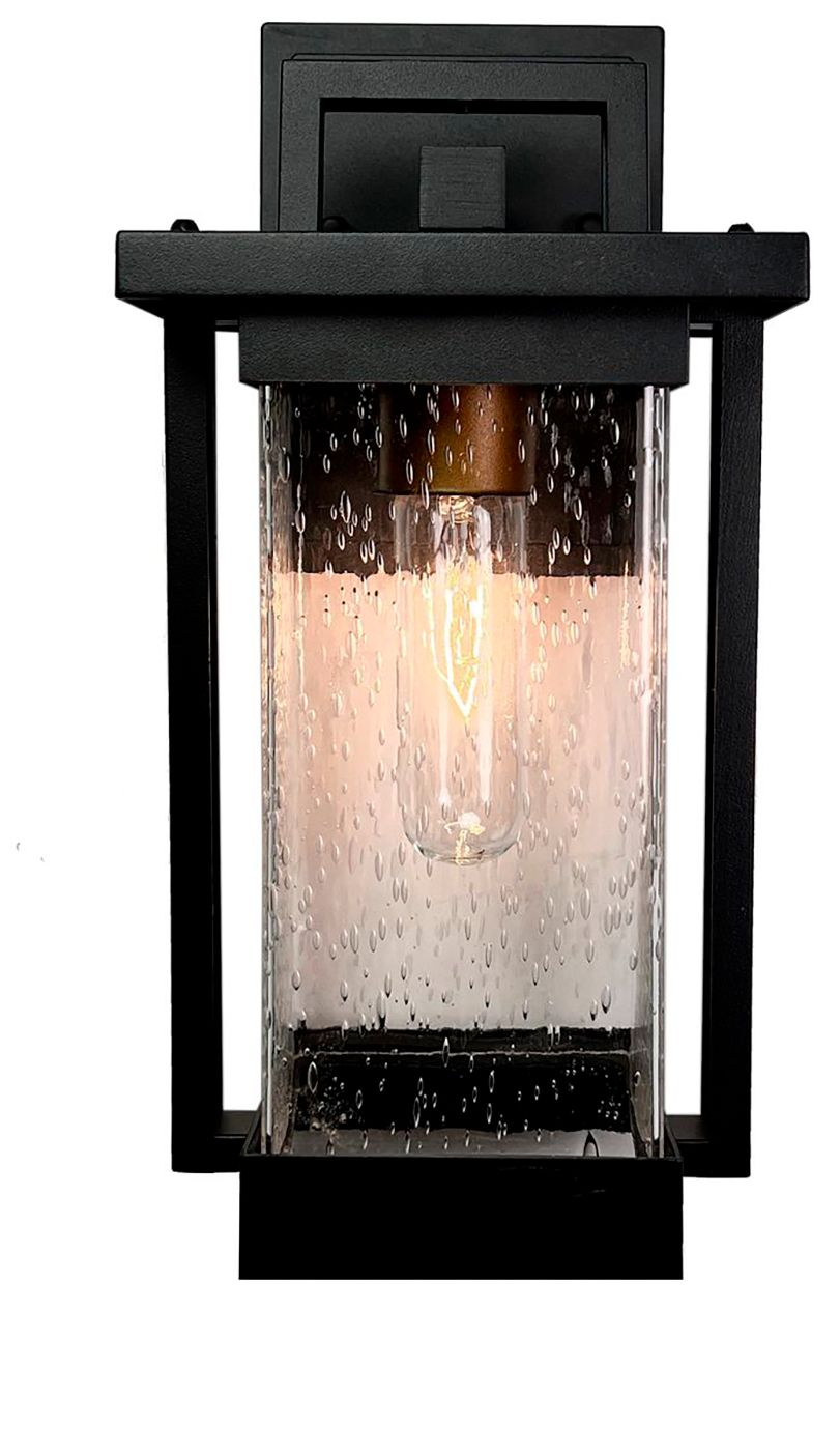 Image 2 Port Charlotte 5.9"W Matte Black Outdoor Wall Light w/ Clear Glass Sha more views