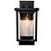 Port Charlotte 7.87"W Matte Black Outdoor Wall Light w/ Clear Glass Sh