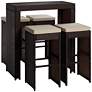 Port Henry Brown Rattan Outdoor Bar Table and Chair Set