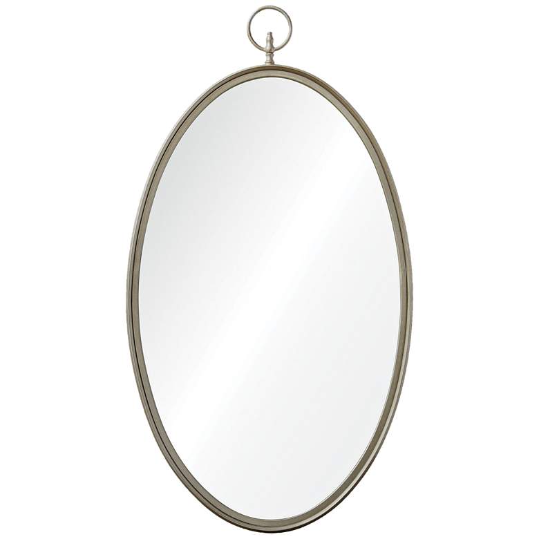 Image 1 Port Jackson Antique Silver 22" x 40" Oval Wall Mirror
