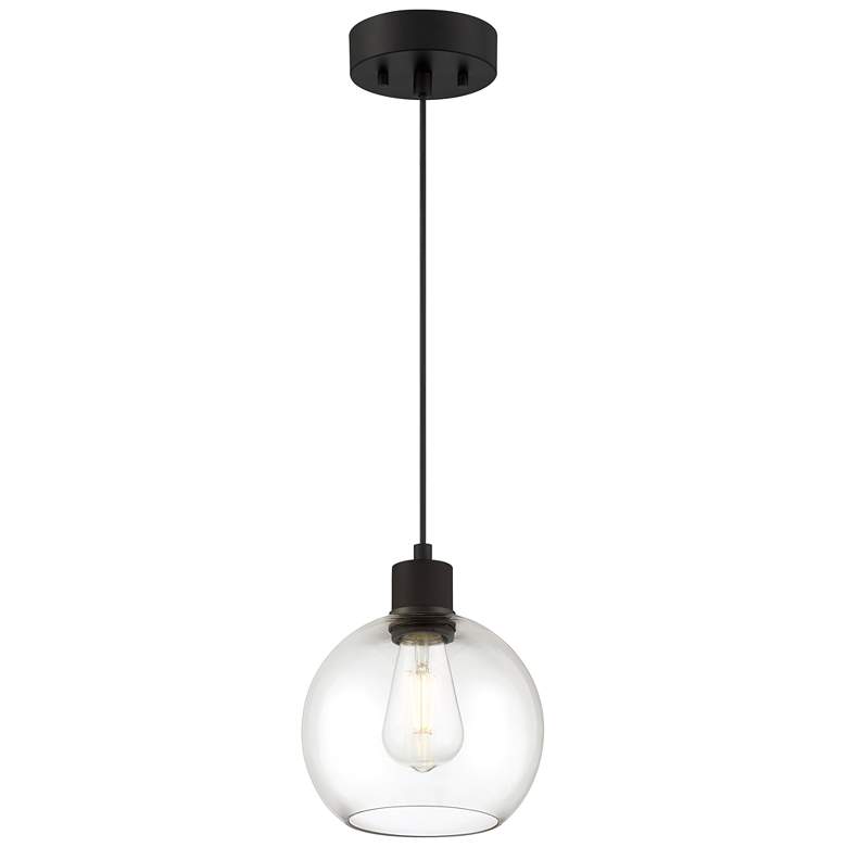 Image 1 Port Nine 7 1/2" Wide Matte Black LED Mini Pendant