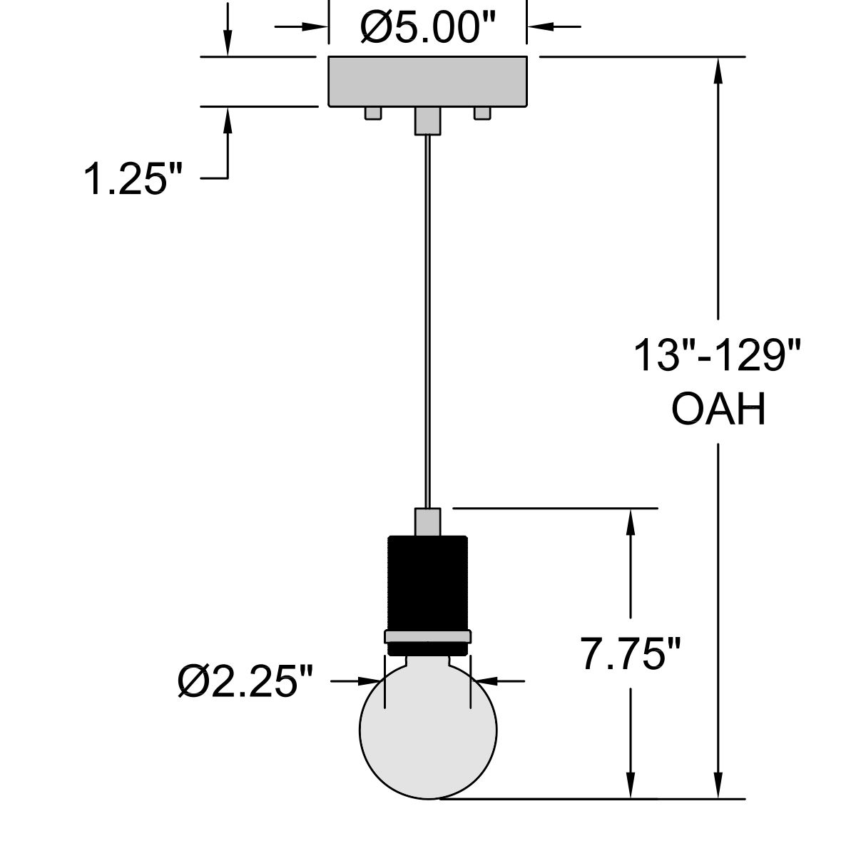 Image 2 Port Nine Bare G40 2 1/4" Wide Matte Black LED Mini Pendant more views
