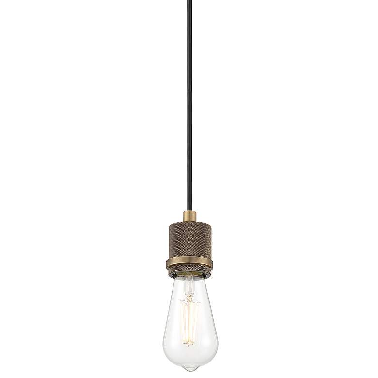 Image 1 Port Nine Bare Martini 2.25" Wide Antique Brushed Brass LED Pendant