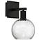 Port Nine Burgundy 12 1/4" High Matte Black LED Wall Sconce