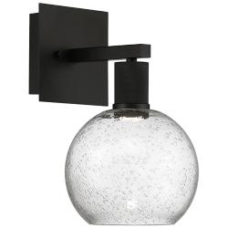 Port Nine Burgundy 12 1/4" High Matte Black LED Wall Sconce
