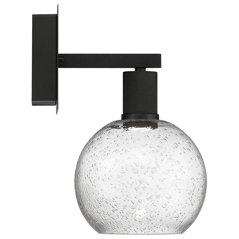 Image 3 Port Nine Burgundy 12 1/4" High Matte Black LED Wall Sconce more views