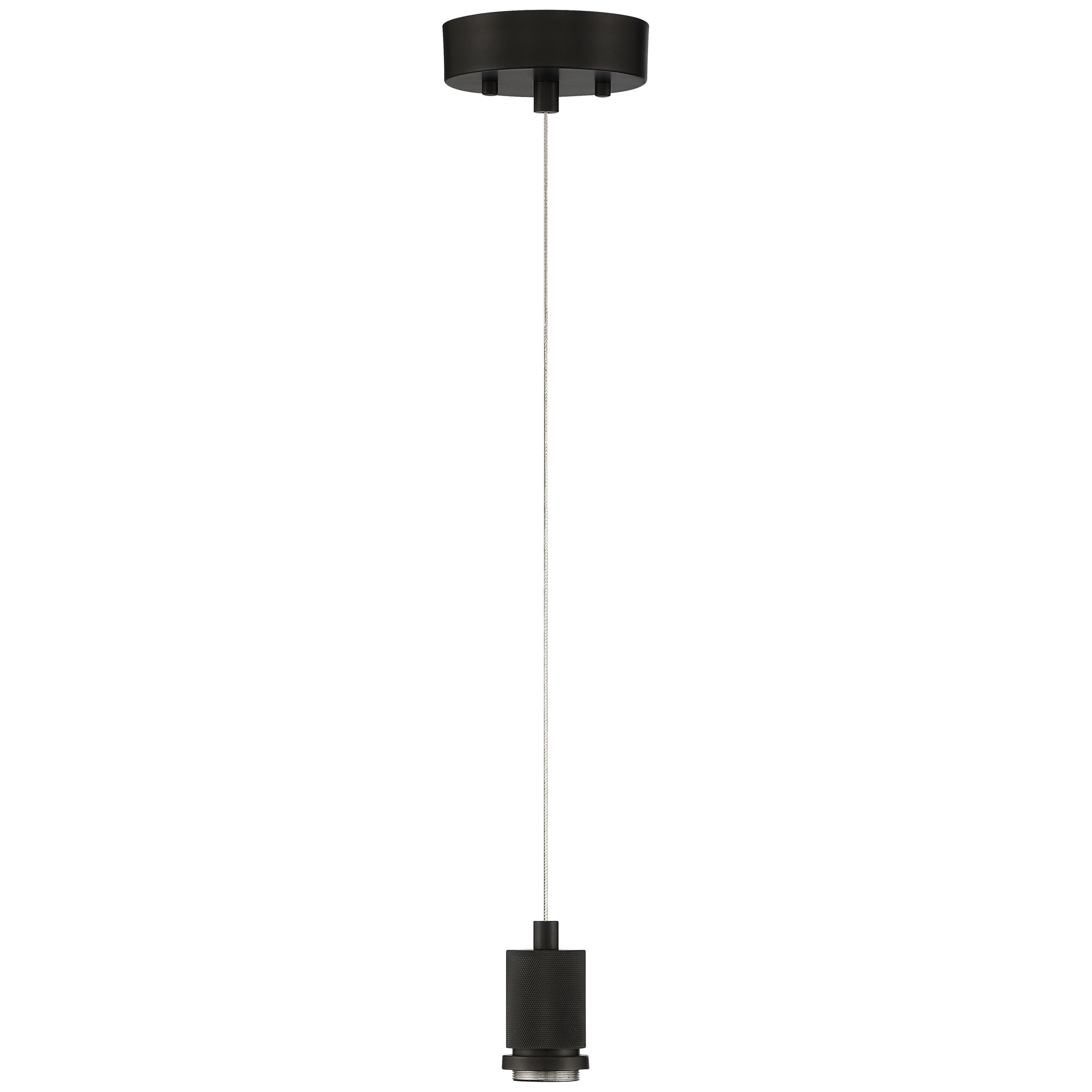 Image 2 Port Nine Burgundy LED Pendant - Matte Black Finish - Clear Glass more views