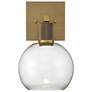 Thumbnail2 of Port Nine Burgundy LED Wall Sconce - Antique Brushed Brass - Clear Glass more views