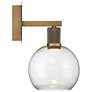 Thumbnail3 of Port Nine Burgundy LED Wall Sconce - Antique Brushed Brass - Clear Glass more views