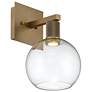 Thumbnail4 of Port Nine Burgundy LED Wall Sconce - Antique Brushed Brass - Clear Glass more views