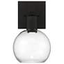 2_Port Nine Burgundy LED Wall Sconce - Matte Black - Clear Glass more views