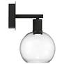 3_Port Nine Burgundy LED Wall Sconce - Matte Black - Clear Glass more views