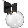 5_Port Nine Burgundy LED Wall Sconce - Matte Black - Clear Glass more views