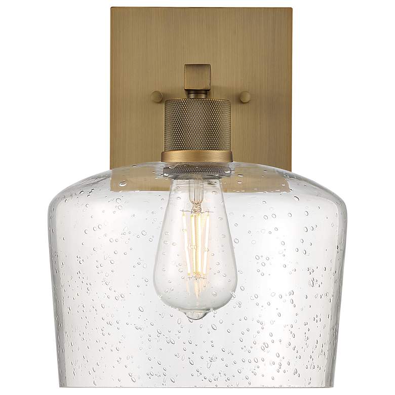 Image 2 Port Nine Chardonnay E26 LED Sconce - Antique Brushed Brass, Seeded Glass more views