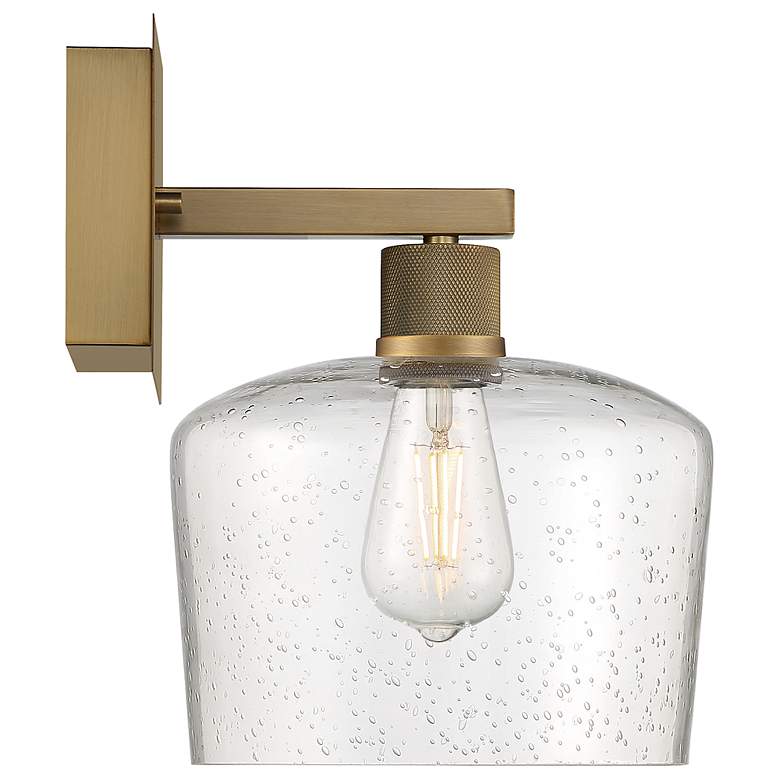 Image 3 Port Nine Chardonnay E26 LED Sconce - Antique Brushed Brass, Seeded Glass more views