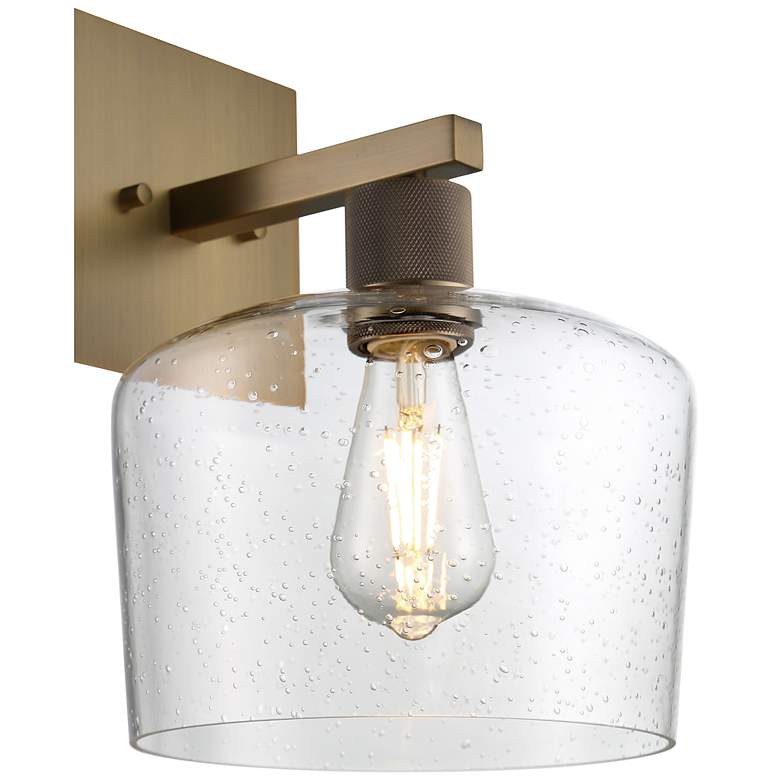 Image 5 Port Nine Chardonnay E26 LED Sconce - Antique Brushed Brass, Seeded Glass more views