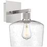 1_Port Nine Chardonnay E26 LED Wall Sconce - Brushed Steel - Seeded Glass