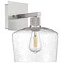 6_Port Nine Chardonnay E26 LED Wall Sconce - Brushed Steel - Seeded Glass more views
