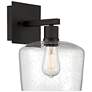 1_Port Nine Chardonnay E26 LED Wall Sconce - Matte Black - Seeded Glass