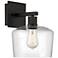 Port Nine Chardonnay E26 LED Wall Sconce - Matte Black - Seeded Glass
