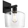 5_Port Nine Chardonnay E26 LED Wall Sconce - Matte Black - Seeded Glass more views