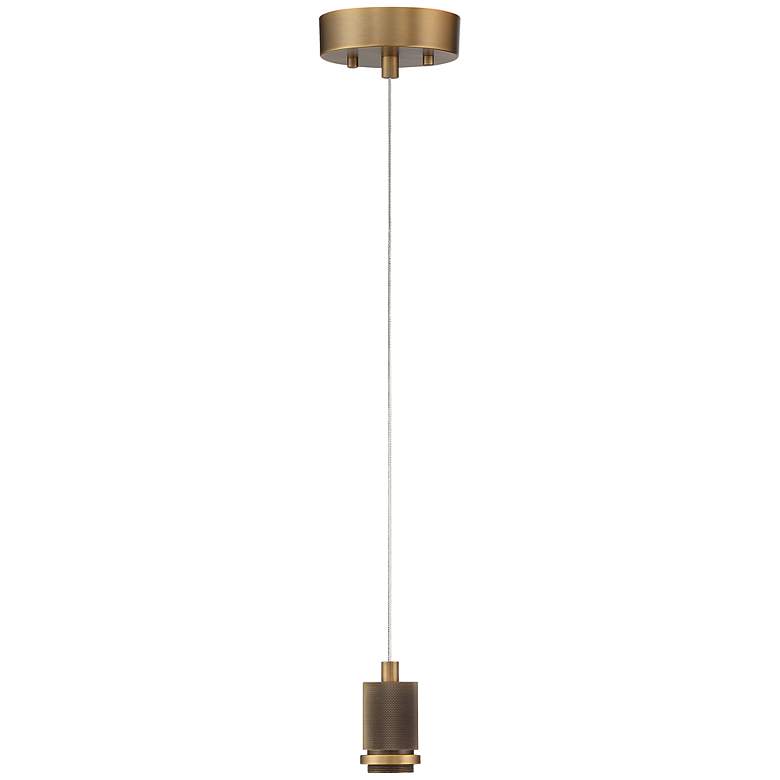 Image 2 Port Nine Chardonnay LED Pendant - Antique Brushed Brass - Seeded Glass more views