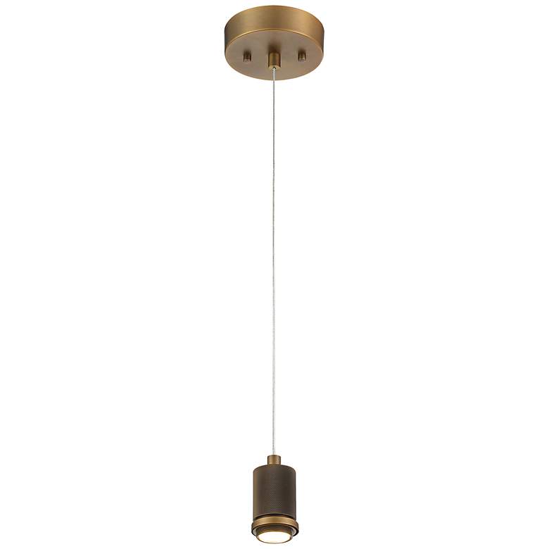 Image 3 Port Nine Chardonnay LED Pendant - Antique Brushed Brass - Seeded Glass more views