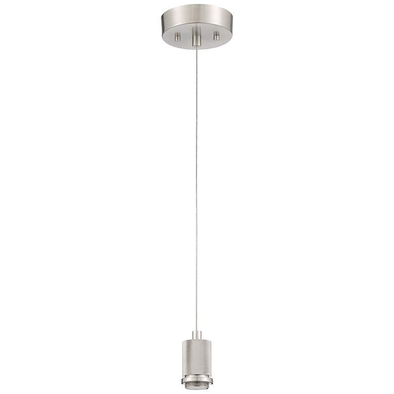 Image 4 Port Nine Chardonnay LED Pendant - Brushed Steel Finish - Seeded Glass more views