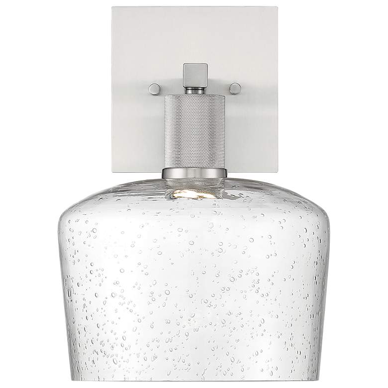 Image 2 Port Nine Chardonnay LED Wall Sconce - Brushed Steel - Seeded Glass more views