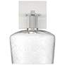 2_Port Nine Chardonnay LED Wall Sconce - Brushed Steel - Seeded Glass more views