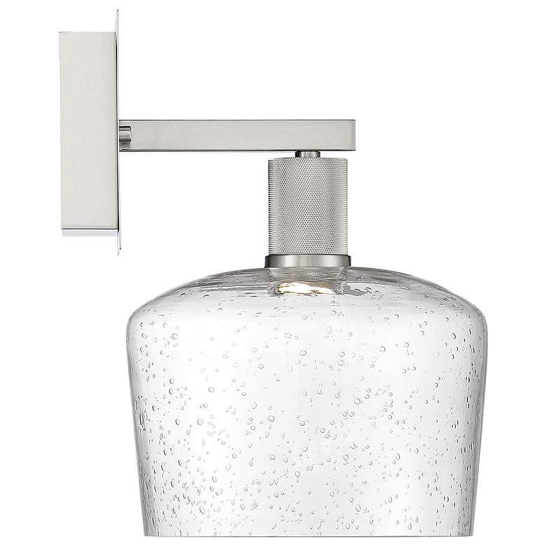 Image 3 Port Nine Chardonnay LED Wall Sconce - Brushed Steel - Seeded Glass more views