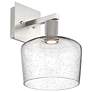 4_Port Nine Chardonnay LED Wall Sconce - Brushed Steel - Seeded Glass more views