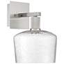 6_Port Nine Chardonnay LED Wall Sconce - Brushed Steel - Seeded Glass more views