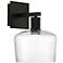 Port Nine Chardonnay LED Wall Sconce - Matte Black - Clear Glass