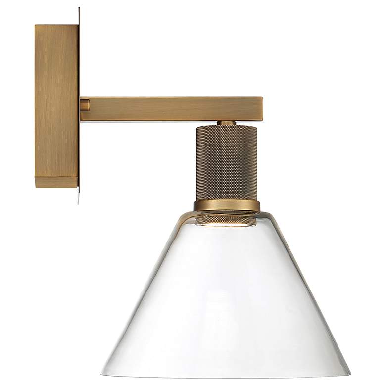 Image 3 Port Nine Martini 11 1/2" High Brushed Brass LED Wall Sconce more views
