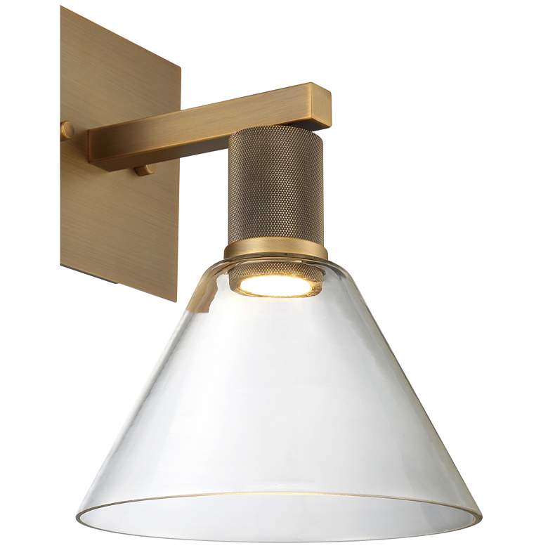 Image 5 Port Nine Martini 11 1/2" High Brushed Brass LED Wall Sconce more views