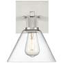 Thumbnail2 of Port Nine Martini E26 LED Wall Sconce - Brushed Steel - Clear Glass more views