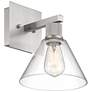 Thumbnail4 of Port Nine Martini E26 LED Wall Sconce - Brushed Steel - Clear Glass more views