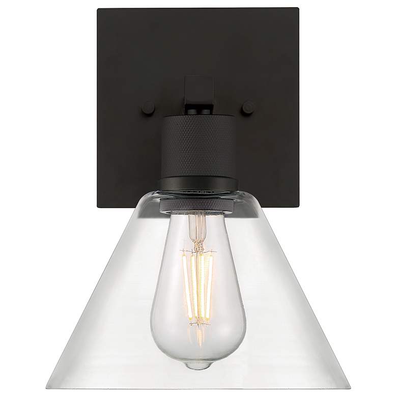 Image 2 Port Nine Martini E26 LED Wall Sconce - Matte Black - Clear Glass more views