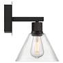 3_Port Nine Martini E26 LED Wall Sconce - Matte Black - Clear Glass more views