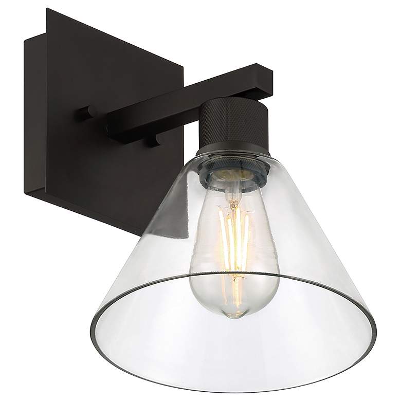 Image 4 Port Nine Martini E26 LED Wall Sconce - Matte Black - Clear Glass more views