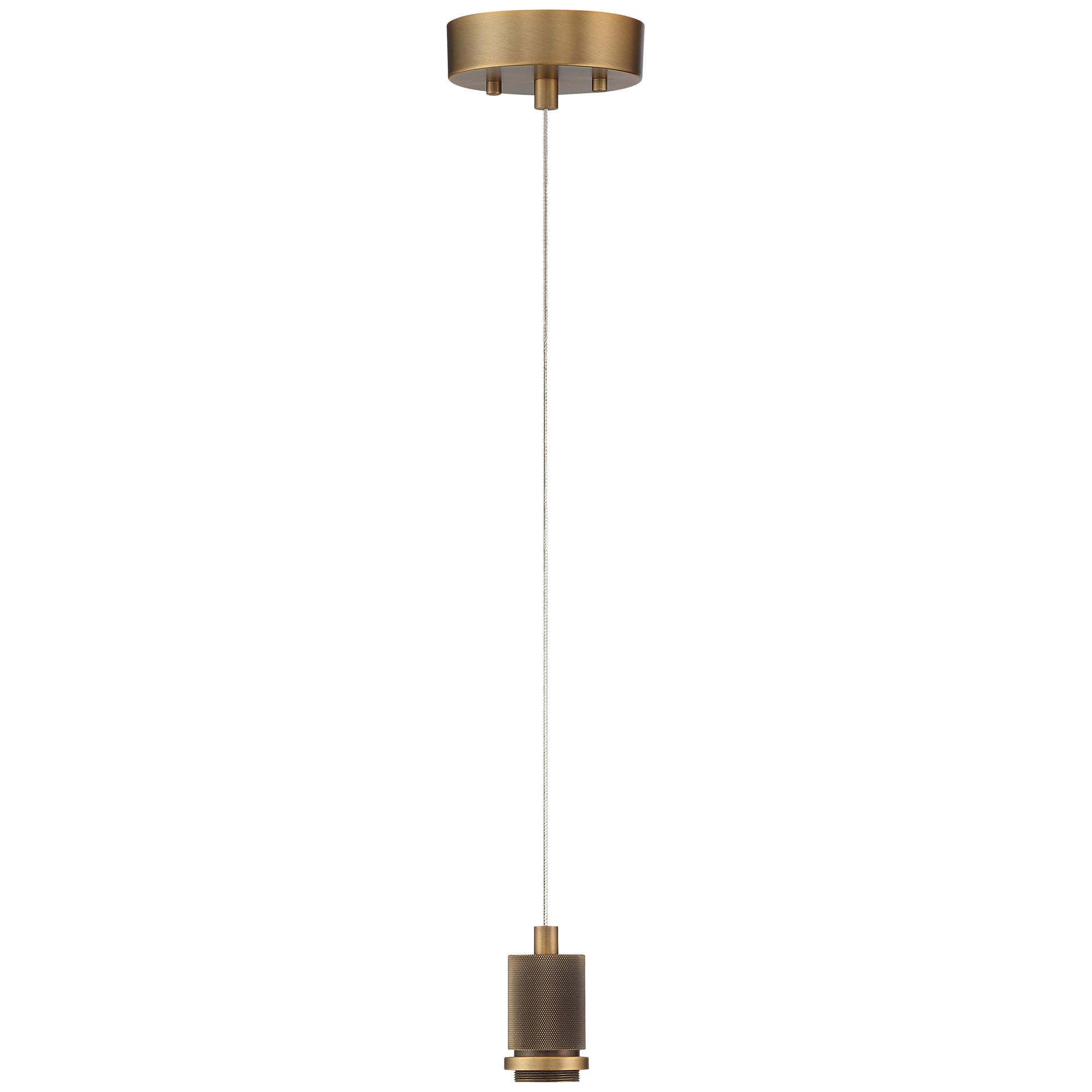 Image 2 Port Nine Martini LED Pendant - Antique Brushed Brass - Clear Glass more views