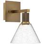 Port Nine Martini LED Wall Sconce - Antique Brushed Brass - Seeded Glass