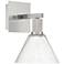 Port Nine Martini LED Wall Sconce - Brushed Steel - Seeded Glass