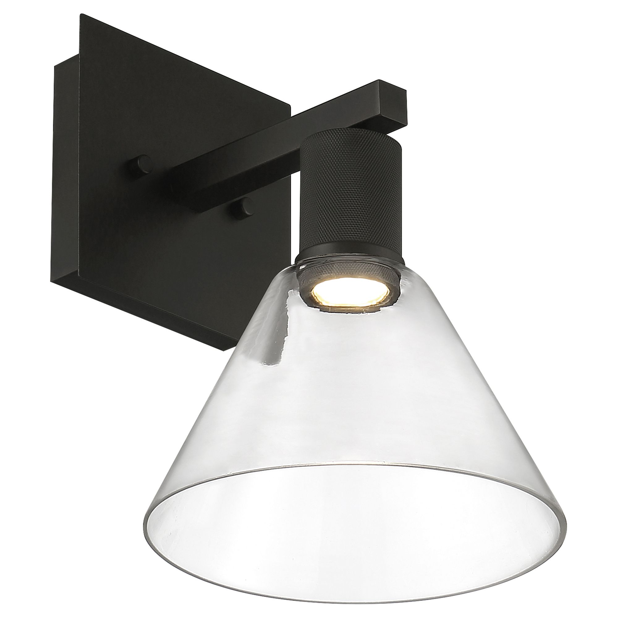Image 4 Port Nine Martini LED Wall Sconce - Matte Black - Clear Glass more views